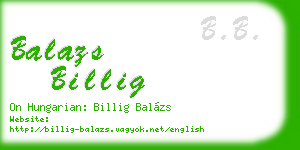 balazs billig business card
